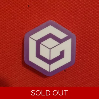 Nintendo Gamecube logo pin badge